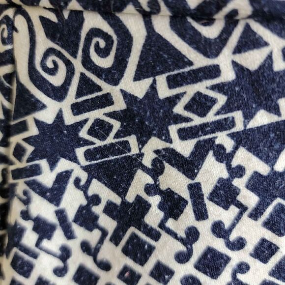 Talbots A Line Knit Geometric Sleeveless Dress Navy White Small - Picture 9 of 15